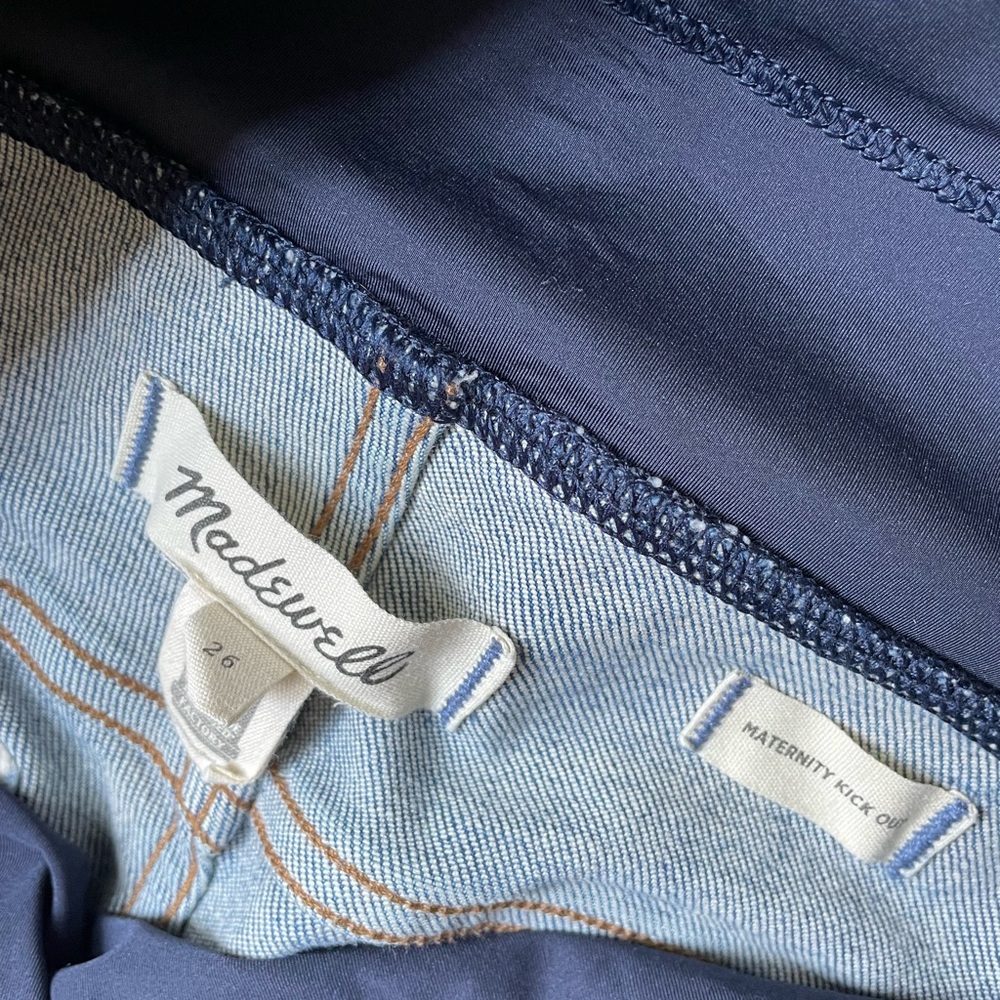 Women's Madewell Blue Kickout Maternity Jeans 26 - Picture 4 of 5